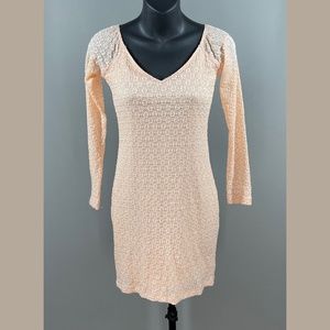 🔴 NEW! URBAN OUTFITTERS x MOTEL PEACH PINK BODYCON DRESS! WOMENS SMALL!